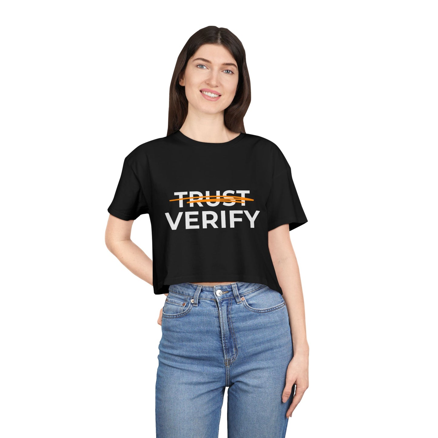 Don't Trust, Verify - Women's Crop top tee