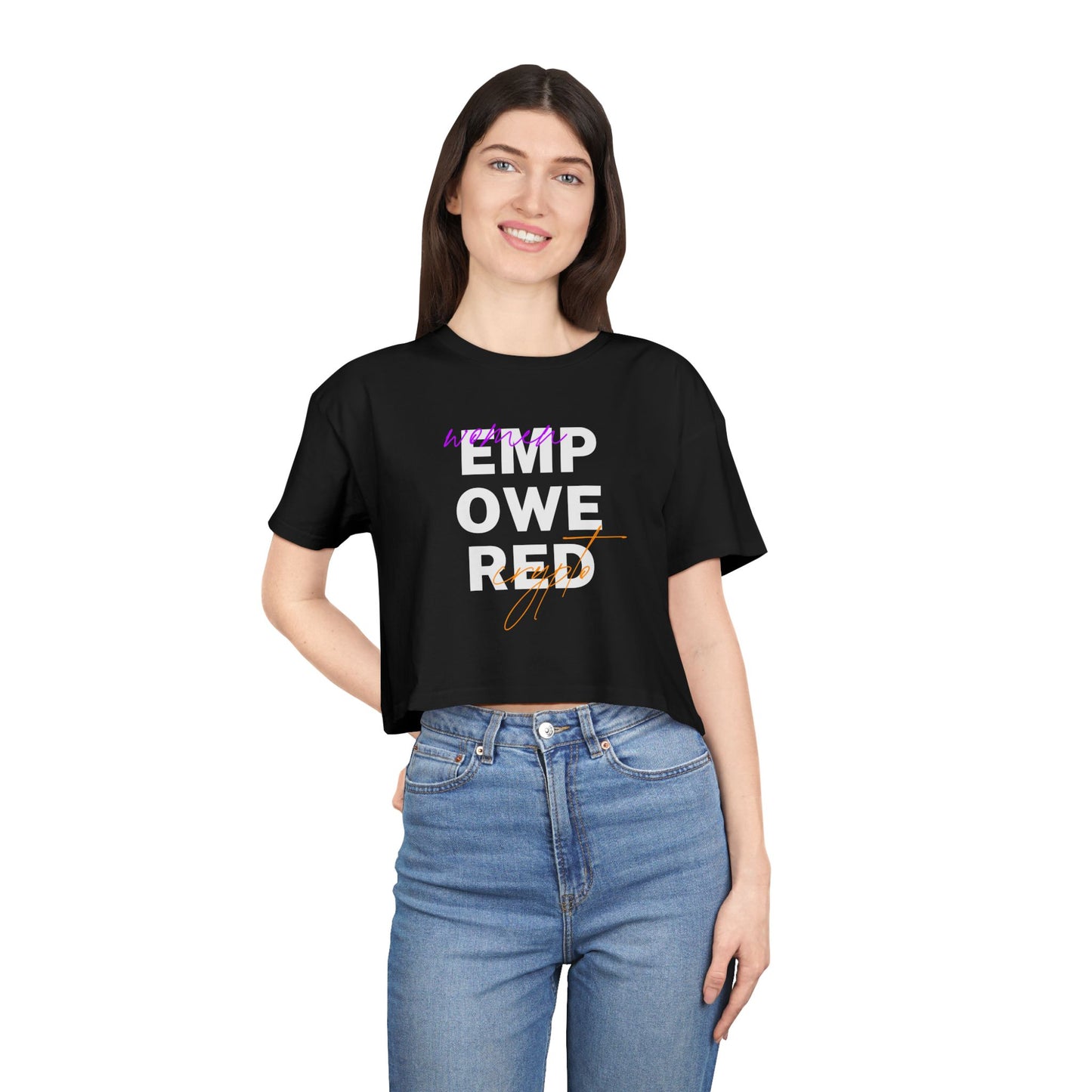 Empowered Women, Empowered Crypto - Women's Crop top tee