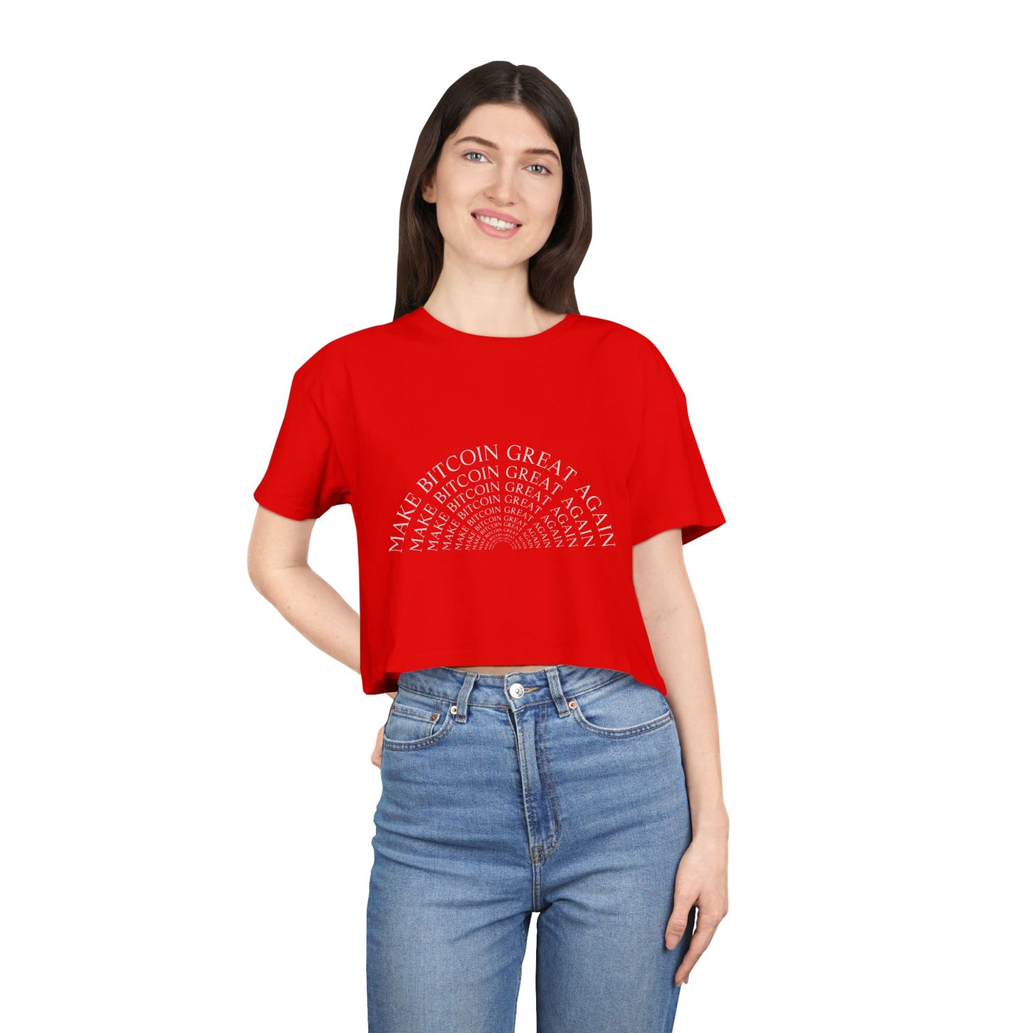 Make Bitcoin Great Again - Women's Crop top tee