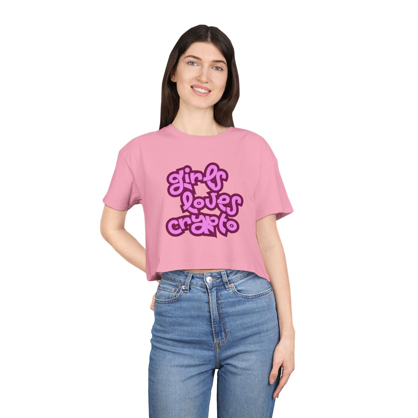 Girls love Crypto - Women's Crop top tee
