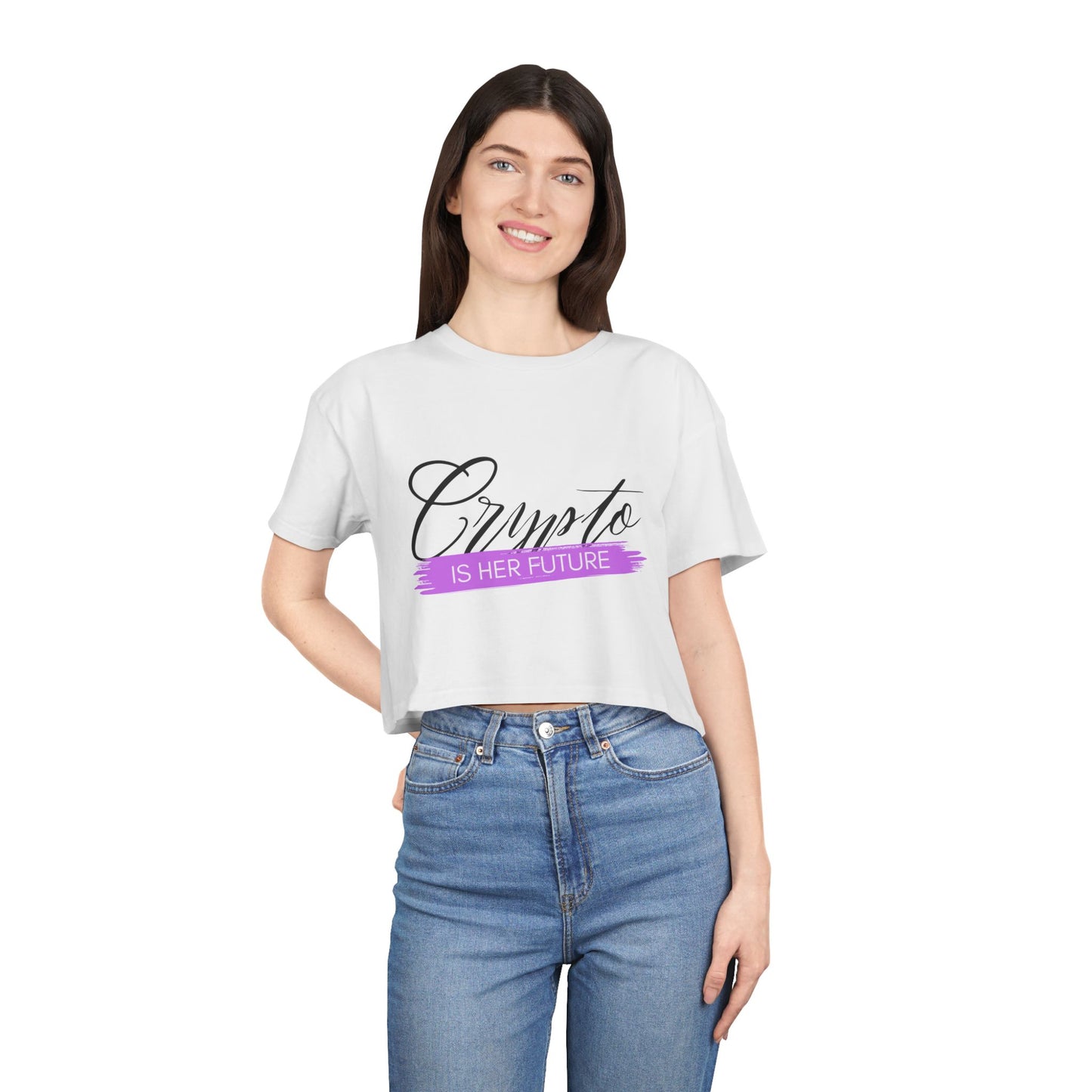 Crypto is Her future - Women's Crop top tee
