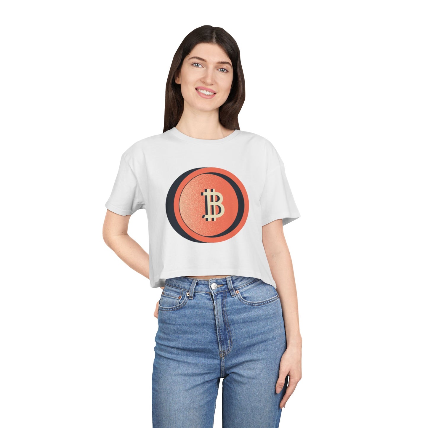 Bitcoin Retro- Women's Crop top tee