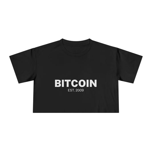 Bitcoin Est. 2009 - Women's Crop top tee