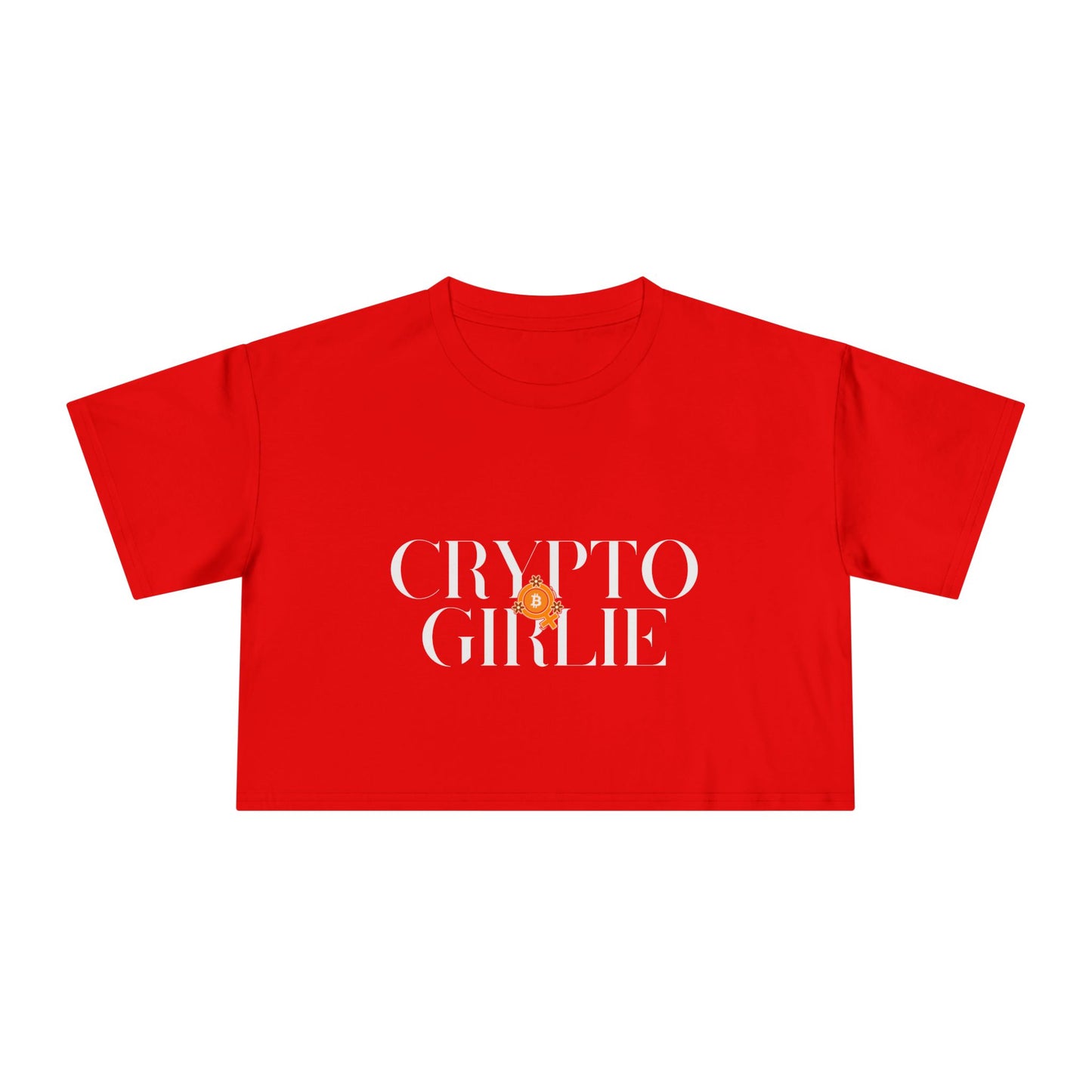 Crypto Girlie Red - Women's Crop top tee