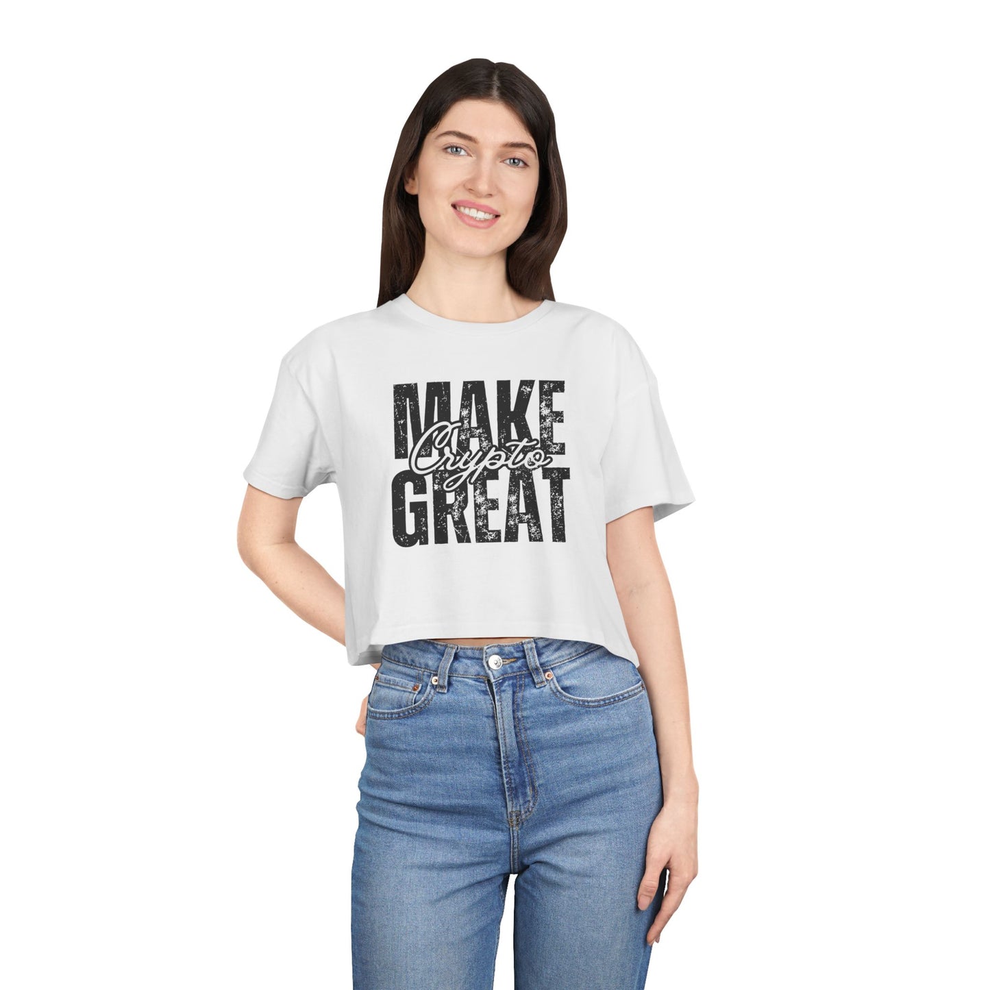Make Crypto Great - Women's Crop top tee